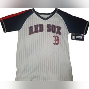 NEW-Boys Red Sox shirt Genuine Merchandise size L 12/14 NWT